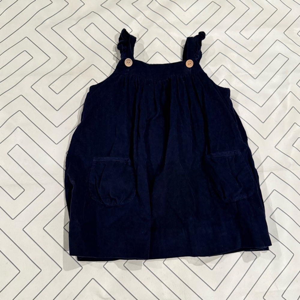 Little English Navy Corduroy Dress